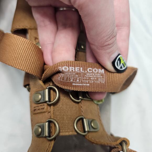 Sorel Torpeda Carly Women's Leather Gladiator Sandals Size 9 - Picture 4 of 5